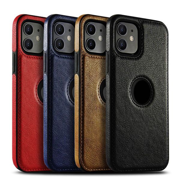 Luxus Business Leder -Back -Koffer für iPhone 15 plus 14 13 Pro Max 12 11 XR XS X 8 7 iPhone15 Soft TPU Männer Mode Hybrid Hit Stitching PU Leder Handy Cover Skin