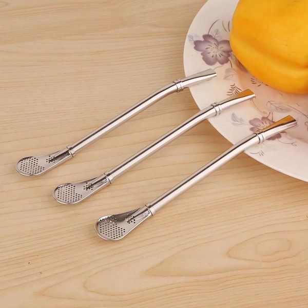 

drinking straws 304 stainless steel mate bombillas yerba filter straw bar accessories length