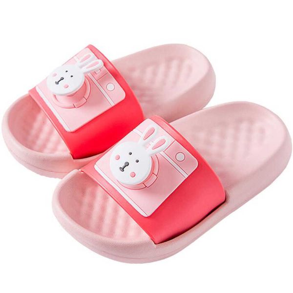 Sommer Cartoon Kinder Hausschuhe für Jungen Sandalen Baby Mädchen PVC Weiche Strand Schuhe Kinder Hause Casual Flip-Flops qq501 210712