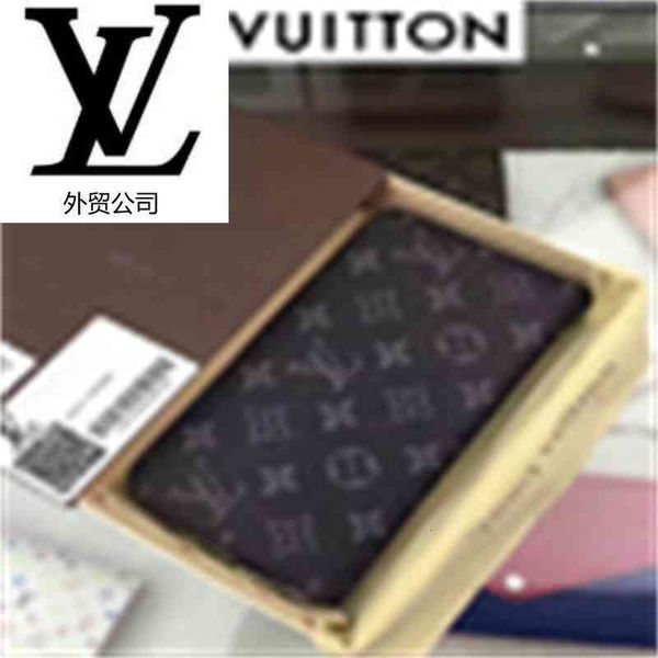 

purse brand designer luxury b3oe black gray long zip wallet m60017 men long compact wallet chain wallets key card holders clutches evening