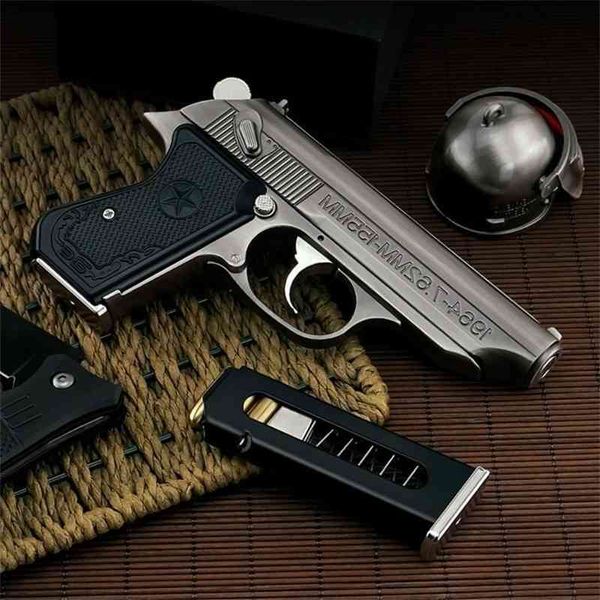 

231: 2.05 china 64 gun model alloy metal detachable miniature toy shell throwing pistol cannot be fired