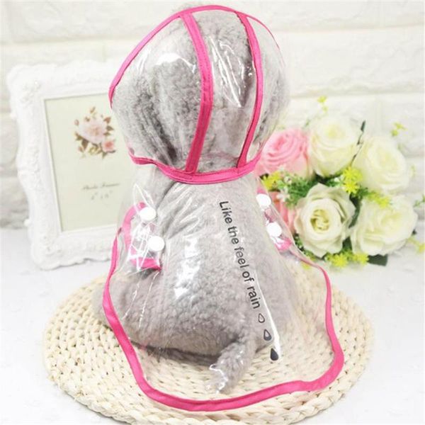 

dog apparel fashion raincoat cats pet clothes transparent rain coat hoody waterproof pets outdoor raincoats small dogs clothing xs-2xl