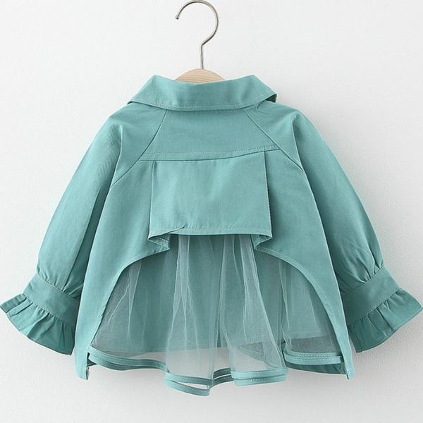 

children's clothing female small 2021 style solid color back mesh windbreaker summer jacket jackets, Blue;gray