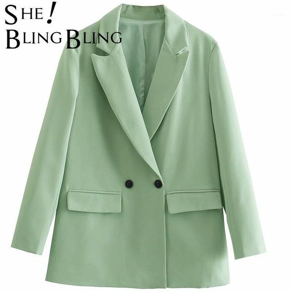 

women's suits & blazers sheblingbling office casual spring summer fashion double breasted women houndstooth suit jacket loose plaid gre, White;black