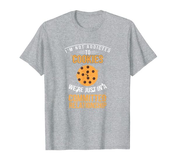 

cool funny addicted cookies committed relationship t-shirt, White;black
