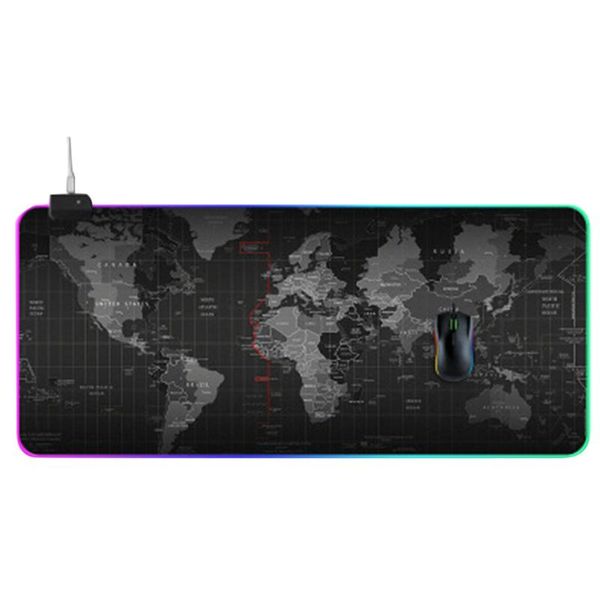 

mouse pads & wrist rests pad gaming 900x400 mm mousepad for keyboard xl 14 led lighting-mode large multi-funct