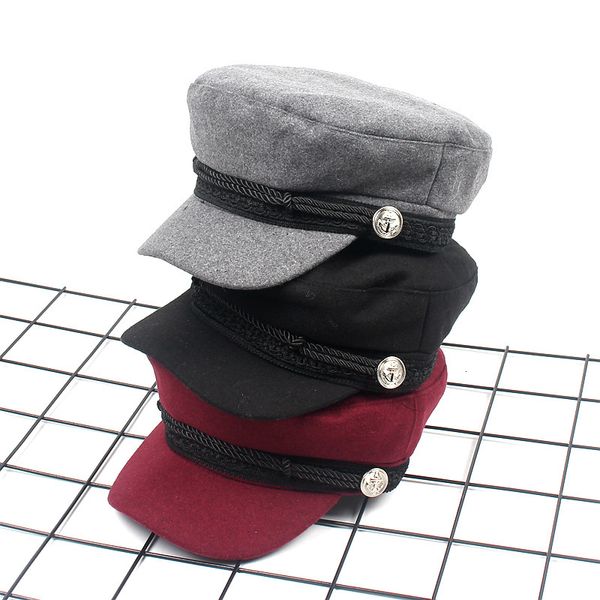 

duckbill female british wind sea outdoor versatile travel octagonal leisure tide military hat, Blue;gray