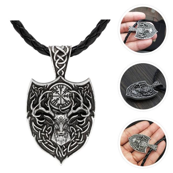 

pendant necklaces antler amulet charm necklace viking style neck, Silver
