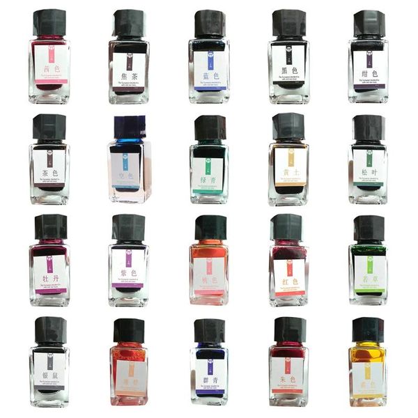 

calligraphy ink set vivid colored writing tools practical stationery gifts for drawing art decorations m5tb refills, Black;red