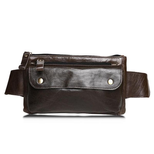 

men genuine leather waist packs travel chest bag belt bum fanny pack for women bags