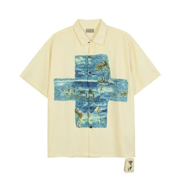 

men's casual shirts kapital graphic design y2k oversized t-shirt jujutsu kaisen clothing women's 2021, White;black