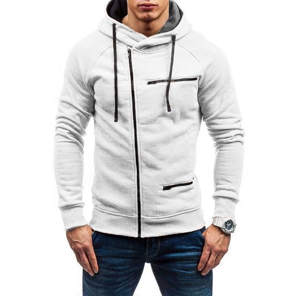 

men's hoodies & sweatshirts spring jackets hooded coats casual zipper male tracksuit fashion jacket mens clothing outerwear minimalism, Black