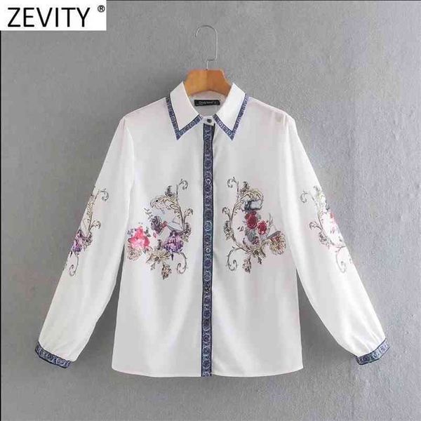 

women vintage turn down collar position flower print casual smock blouse kimono shirt chic chiffon blusas ls9026 210420, White