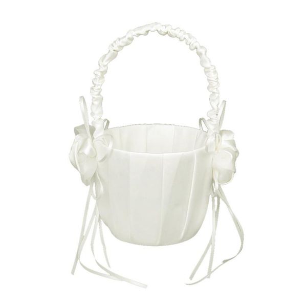 

decorative flowers & wreaths satin wedding flower basket ornate of buds for - white