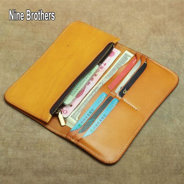 

long wallet men leather slim money bags genuine handbag male phone card holder bifold walet for wallets, Red;black