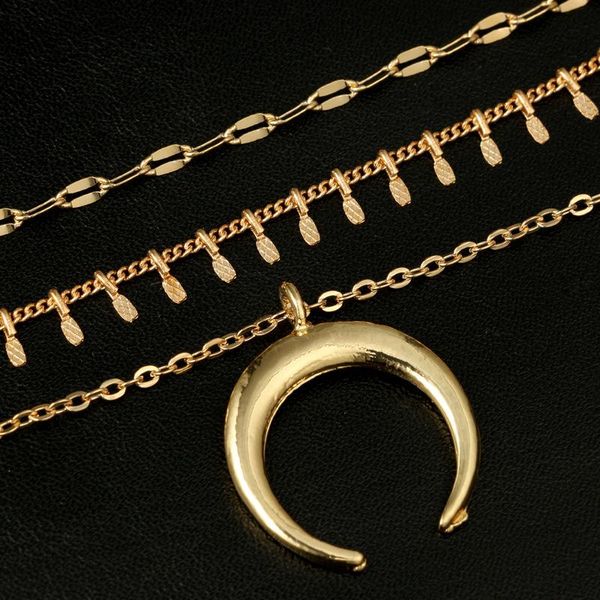 

chains 2021 bohemian multilayer necklace 5, Silver