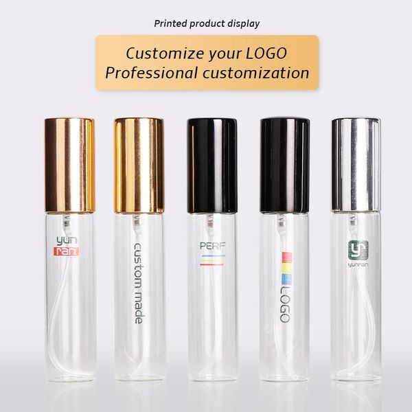 

storage bottles & jars custom logo 150pcs/lot 5ml10ml15ml portable glass refillable perfume bottle aluminum atomizer empty parfum case