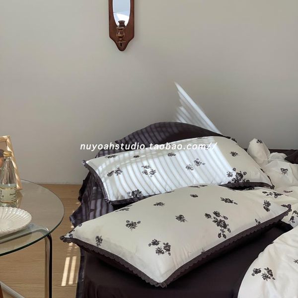 

bedding sets retro simple korean style all cotton washed four-piece set