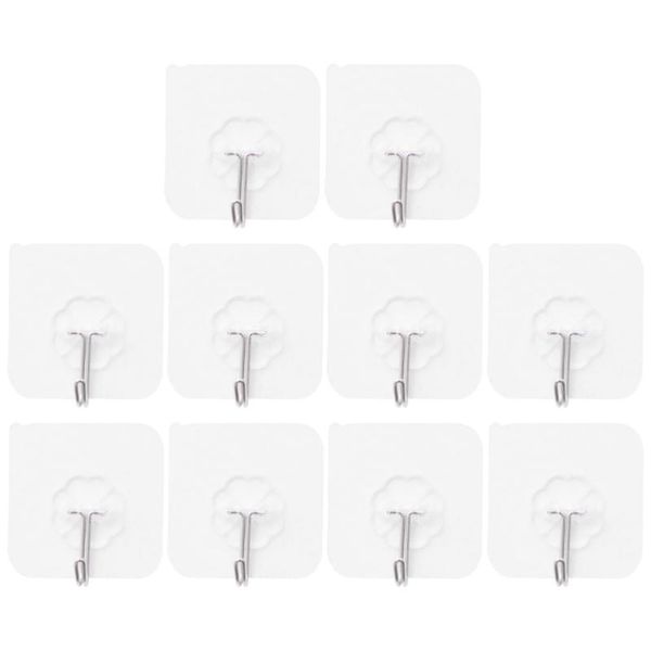 

25pcs self-adhesive hanging hooks transparent bathroom wall hanger & rails