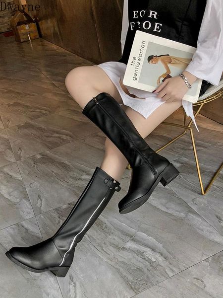 

boots female british wind 2021 wild thick with a single, Black