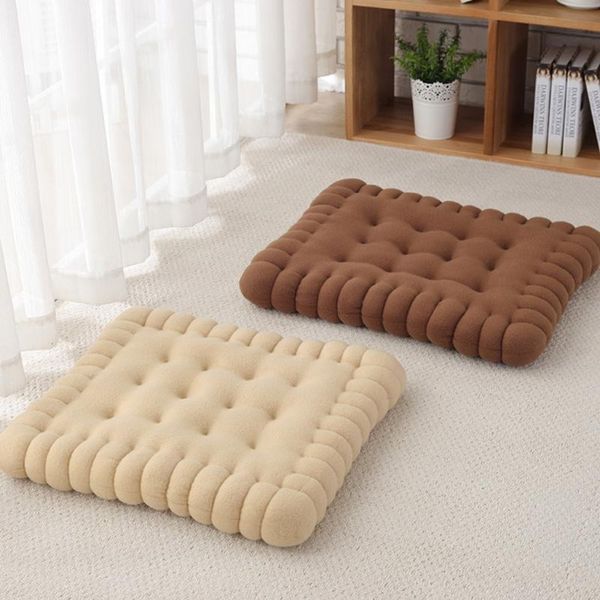 

cushion/decorative pillow creative soft biscuit shape cushion classical chair car seat pad decorative cookie tatami back sofa home textile