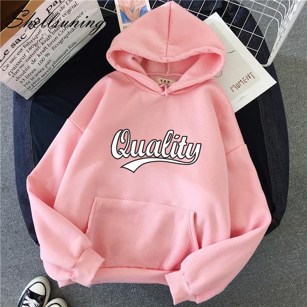 

women's hoodies & sweatshirts shellsuning women letter print pullovers hooded pocket plus velvet autumn winter sweatshirt warm oversize, Black