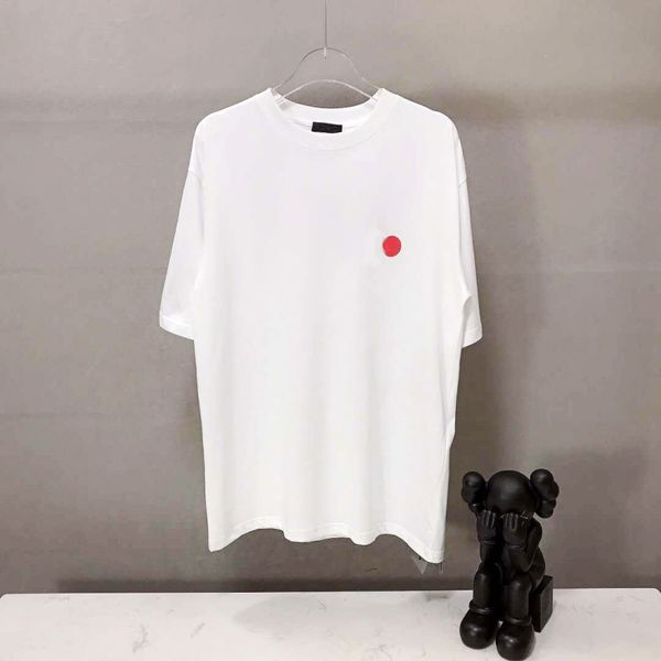 

2 small circle fashion mens t shirts man 100% cotton street loose plus size black vintage tee shirt women men's casual men tshirts, White;black