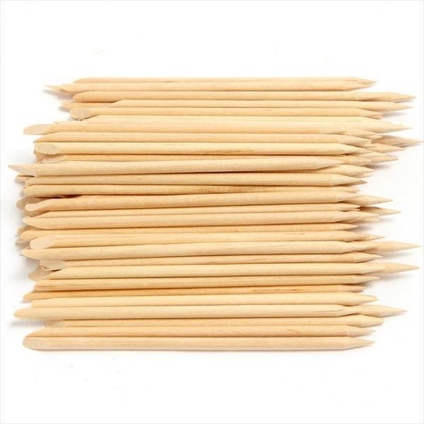 

nail art kits wood color wooden cuticle pusher remover orange sticks for removal manicure tools