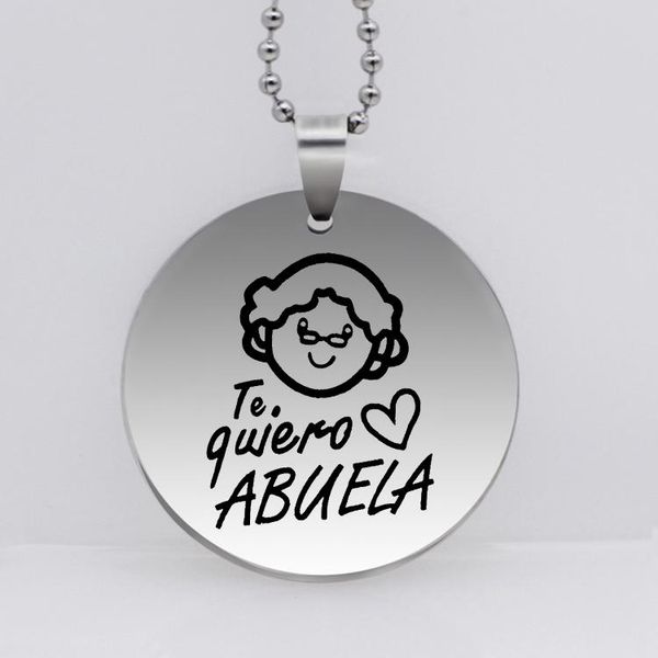 

keychains selling grandmother necklace 2021 est te quiero abuela necklaces jewelry for women yp6817, Silver