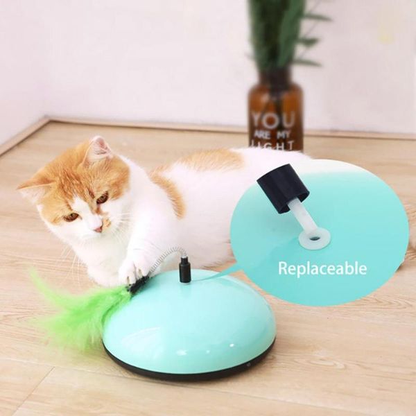 

cat toys interactive sweeping robot teaser pet toy hair cleaner