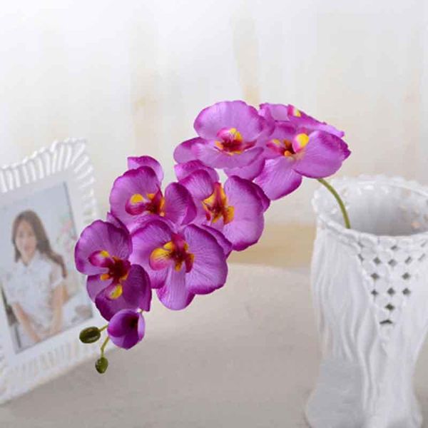 

decorative flowers & wreaths fashion orchid artificial diy butterfly silk flower bouquet phalaenopsis wedding home decoratio