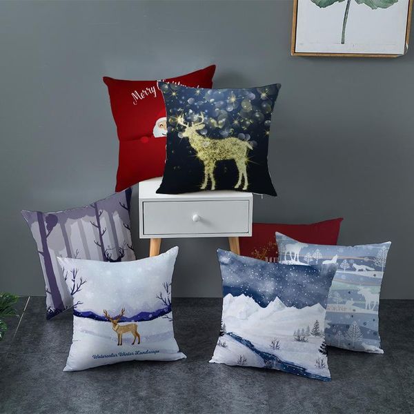 

cushion/decorative pillow fashion cushion cover throw case christmas home decorative pillowcases woven print textile covers