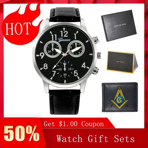 

wristwatches male wrist watch men's quartz business card wallet clock gift for boyfriend relojes masculino hombre watches sets, Slivery;brown