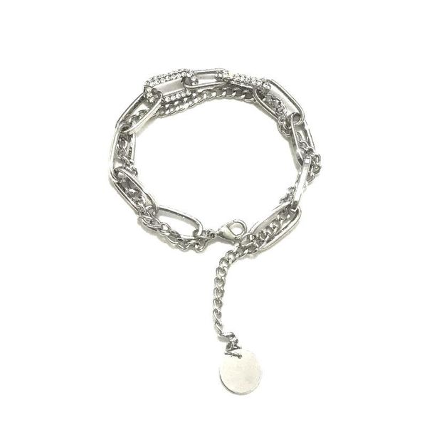 

bangle di-152 niche design chain diamond multi-layer bracelet simple and fashionable wild hand ring net red light luxury, Black