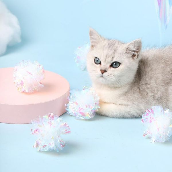 

cat toys sound paper ball toy self-hey relieve boredom pet kitten plaything plastic sounding funny interactive supplies