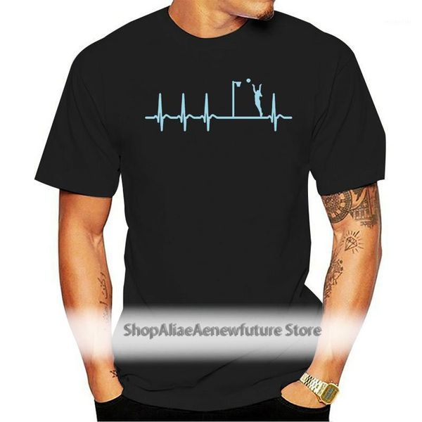 

printed fashion t-shirt cute harajuku heartbeat netball player women team shirt fun gift t-shirts hiphop men's, White;black