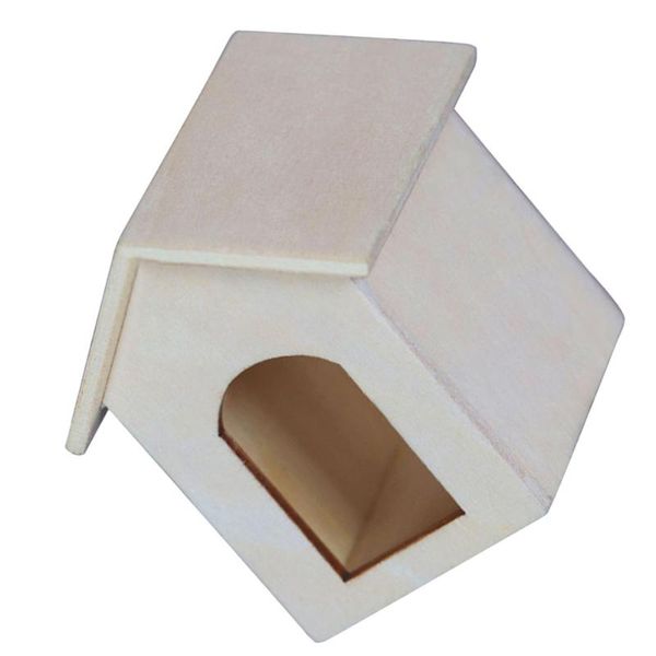 

kennels & pens 1pc wooden mini house dog kids room decor pet diy material