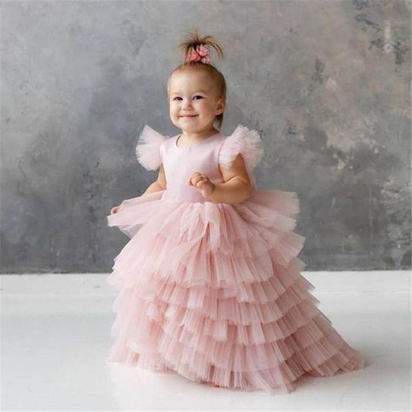 

girl's dresses lovely flower girl dress fluffy tulle baby princess first birthday party pography year for special, Red;yellow