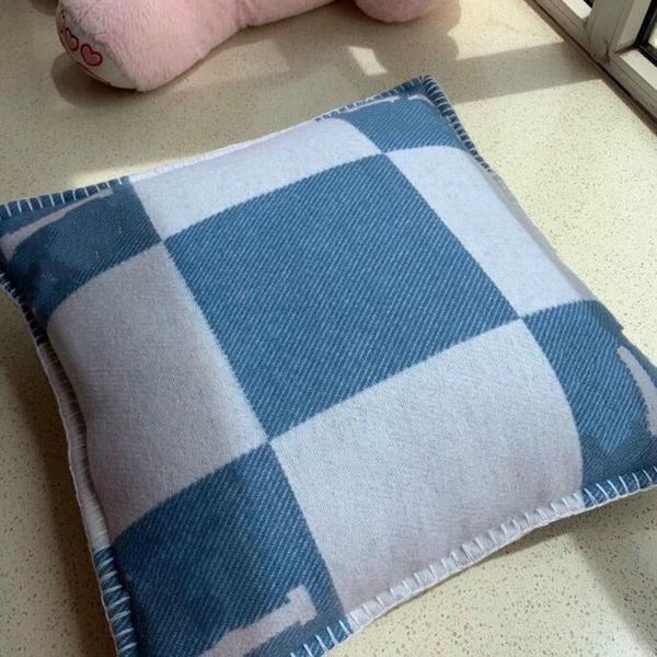 

quailty 100% wool cushion blue pillow