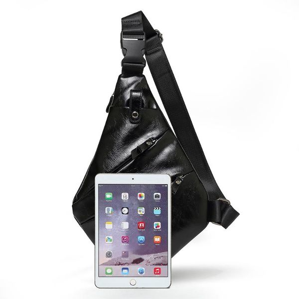 

waist bags style cool waterproof men chest pack multi-functional body hugging anti-theft pu holster fashion outdoor shoulder bag
