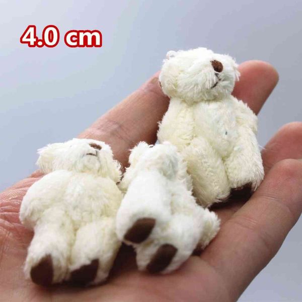 10pc 4.5 centimetri mini comune Teddy Bear peluche ripiene scatola di nozze giocattolo bambola indumento accessori per capelli Y211119