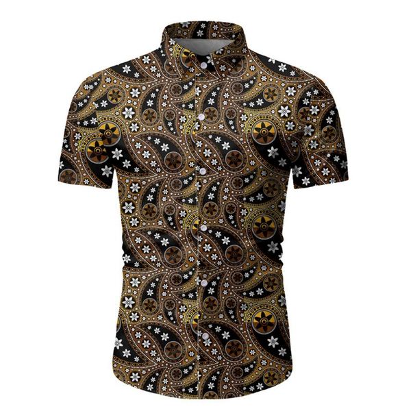 

men's casual shirts 2021 men summer printed button short sleeve hawaiian shirt novel slim fit clothes camisa masculina #30, White;black