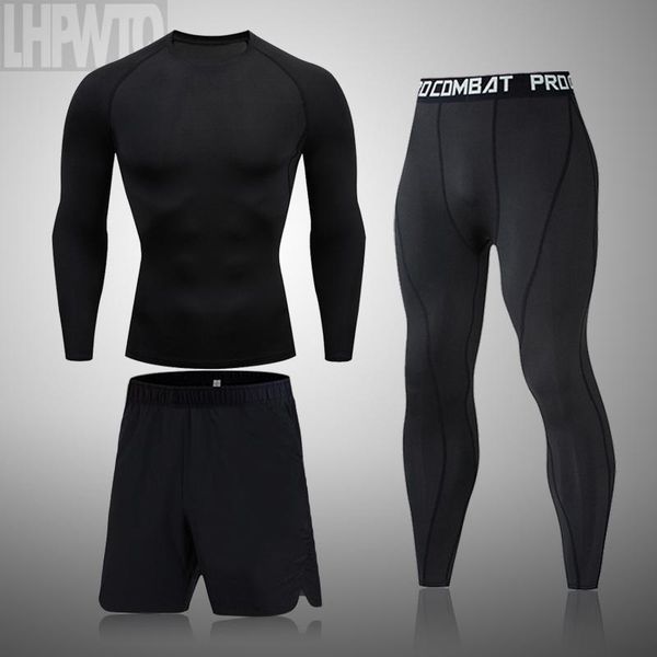 

men's tracksuits winter thermal underwear men set compression tracksuit quick dry rashgarda for male sportswear clothing long johns, Gray