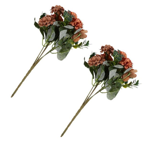 Декоративные цветы венки 2 шт. Творческий цветочный букет Chic Chic Hydrangea Wedding Party Decor