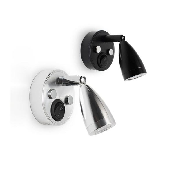 

adjustable dc12v reading lights rv boat led bedside lamp wall mounted camper trailer motorhome interior lighting spotlight