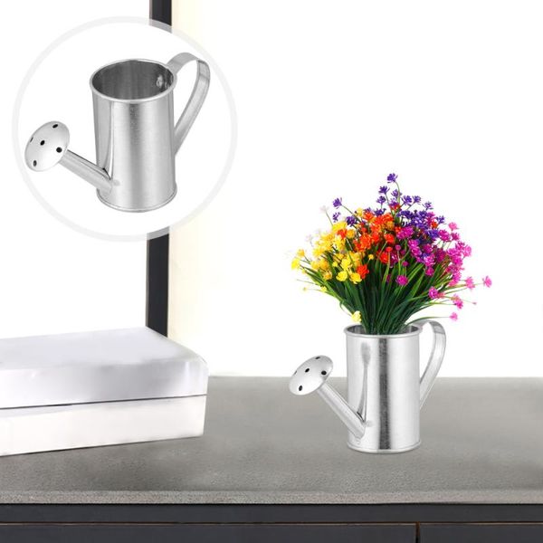 

3pcs home flower bucket decor iron art vintage adornment vases