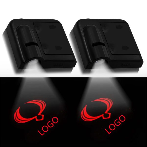 

interior&external lights 2pcs led car door welcome light laser projector logo ghost shadow lamp for ssangyong rexton kyron korando accessori