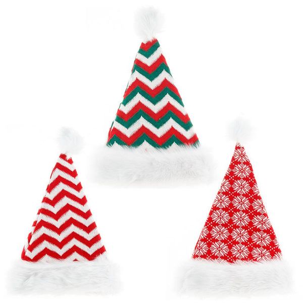 

christmas decorations hat snowflake/strip pattern knitted cotton long felt plush fashion accessories festival party supplies