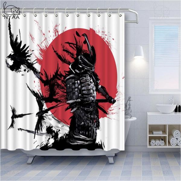 

army general shower curtain samurai japanese style decor curtains