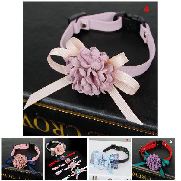 

cat collars & leads dog collar pet puppy flowers decoration necklace adjustable pld